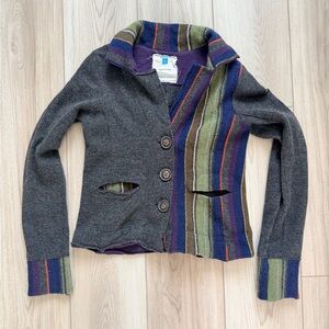 Anthropologie Sparrow Wool Jacket with Multicolor Stripes